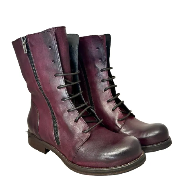 Amphibian In Burgundy Dipped Leather Blake Stitched