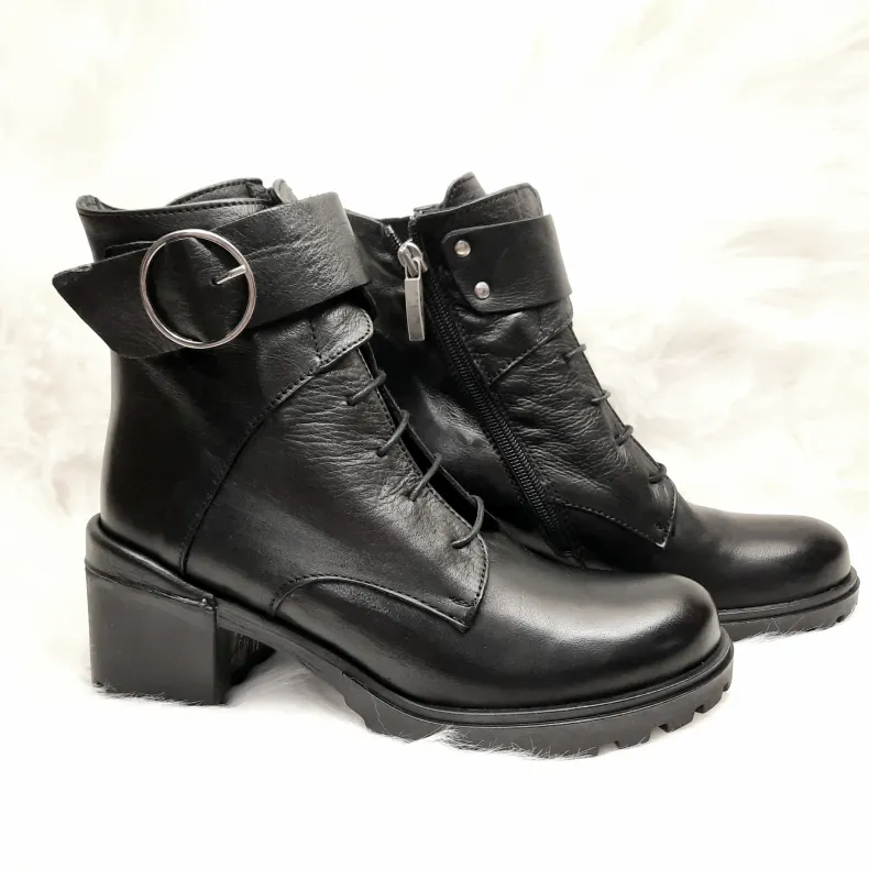 Ankle Boot With Heel And Buckle