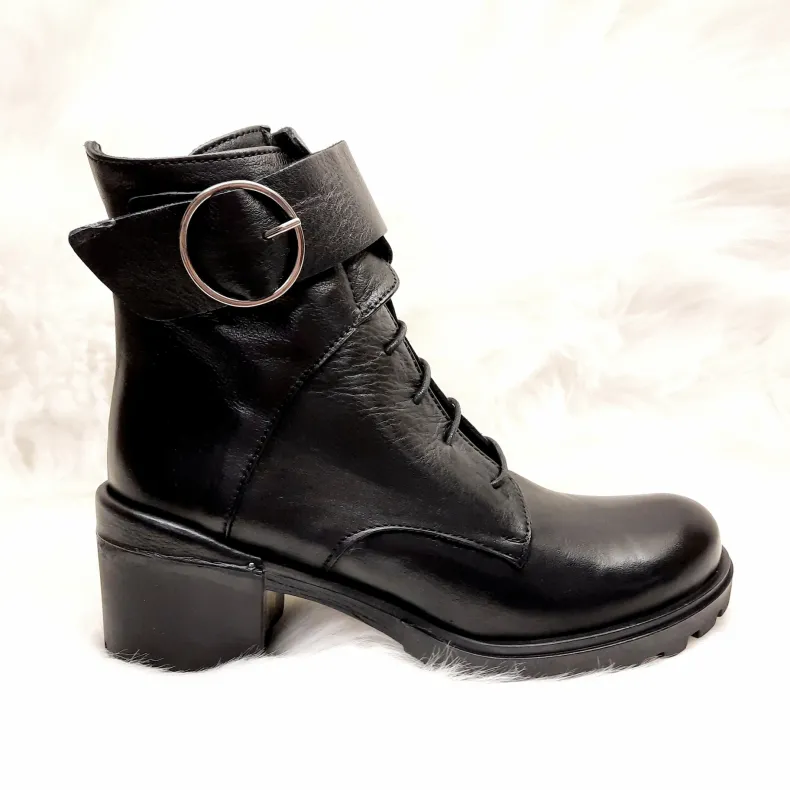 Ankle Boot With Heel And Buckle