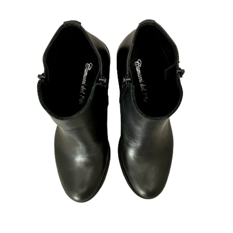 Artisan Ankle Boot With Black Zipper