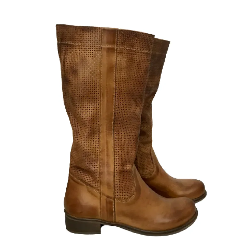 Artisan Shaded Perforated Leather Boot