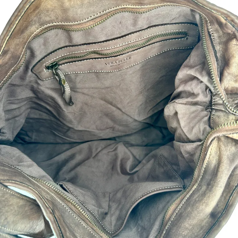 Asia – Bag / Backpack In Bronzed Washed Leather