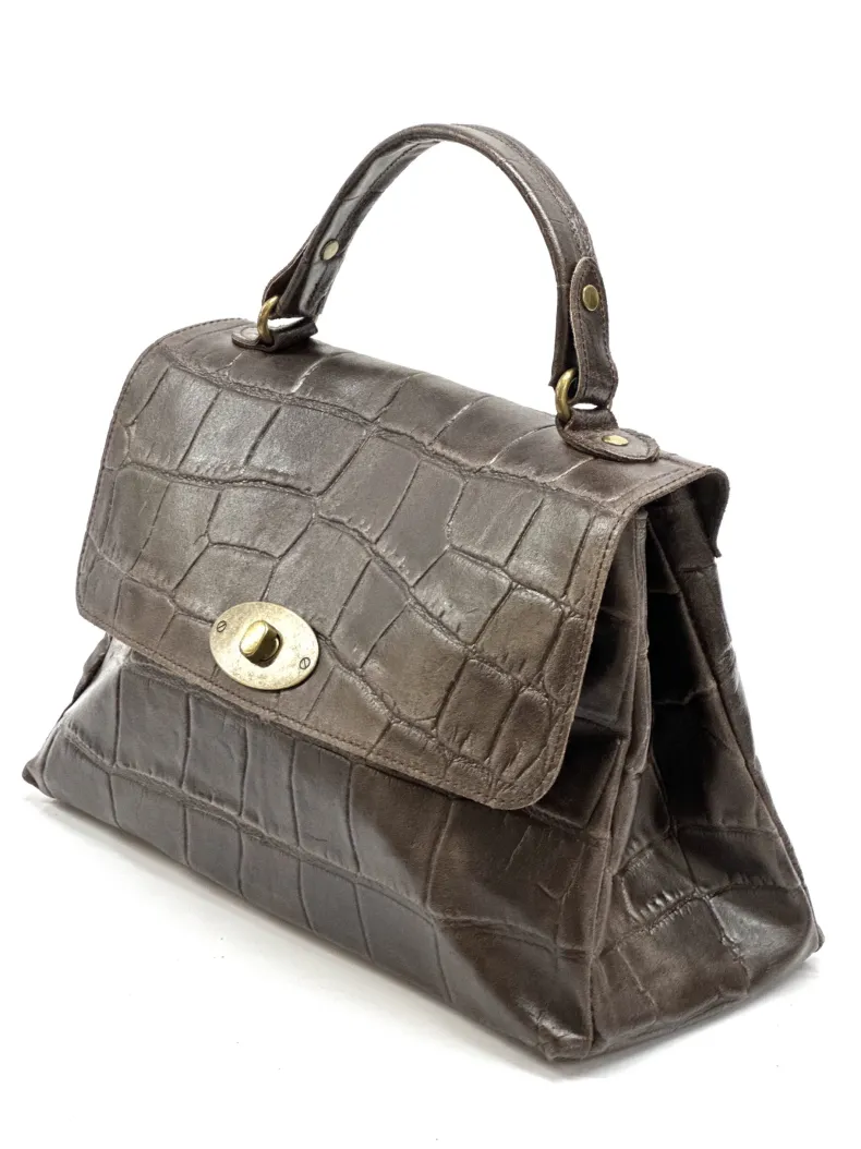 Betty – Crocodile Leather Postman