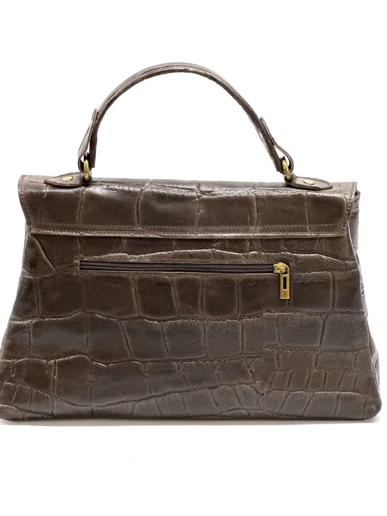 Betty – Crocodile Leather Postman