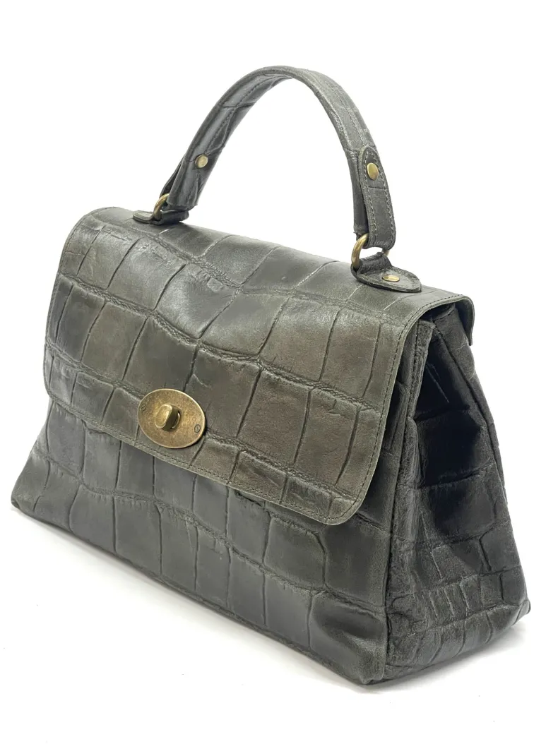 Betty – Crocodile Leather Postman