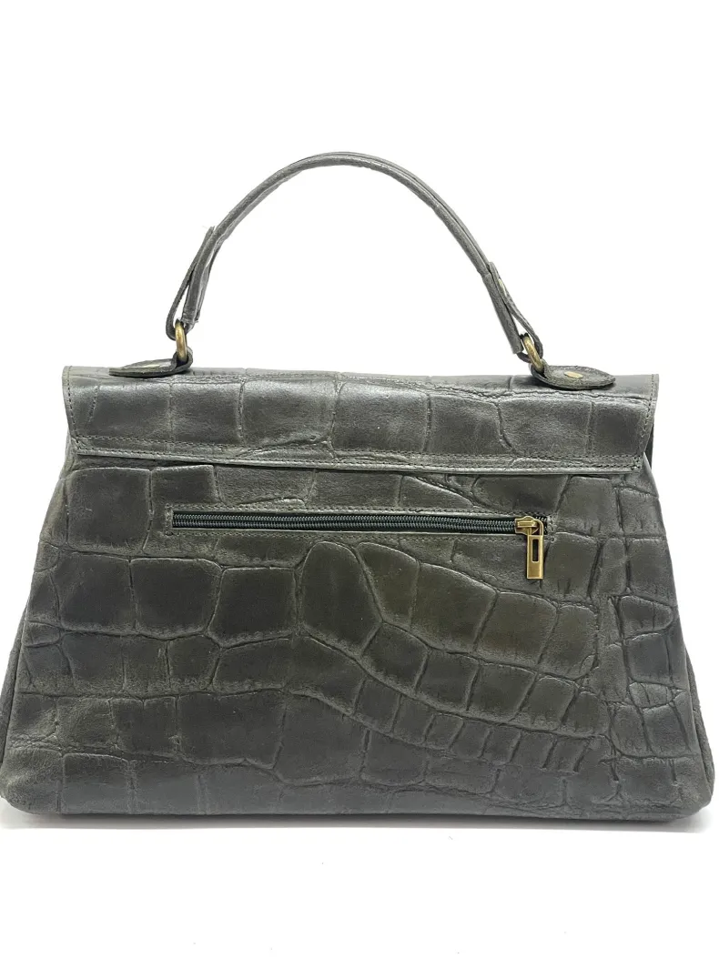 Betty – Crocodile Leather Postman
