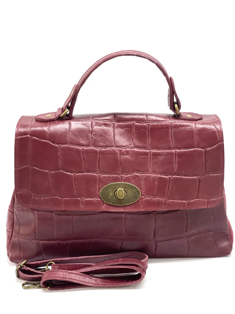 Betty – Crocodile Leather Postman