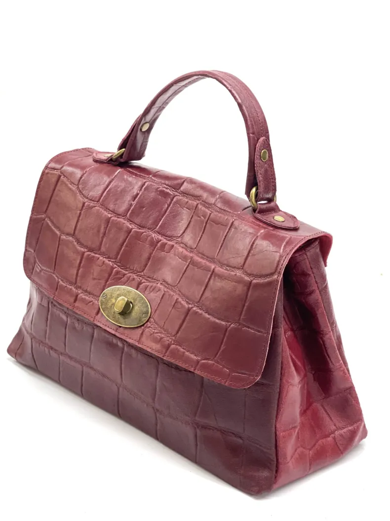 Betty – Crocodile Leather Postman