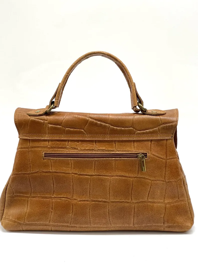 Betty – Crocodile Leather Postman