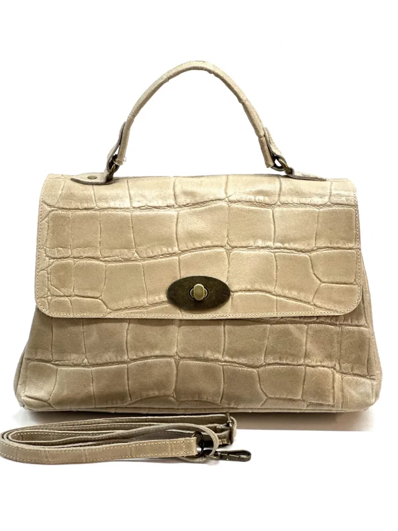 Betty – Crocodile Leather Postman