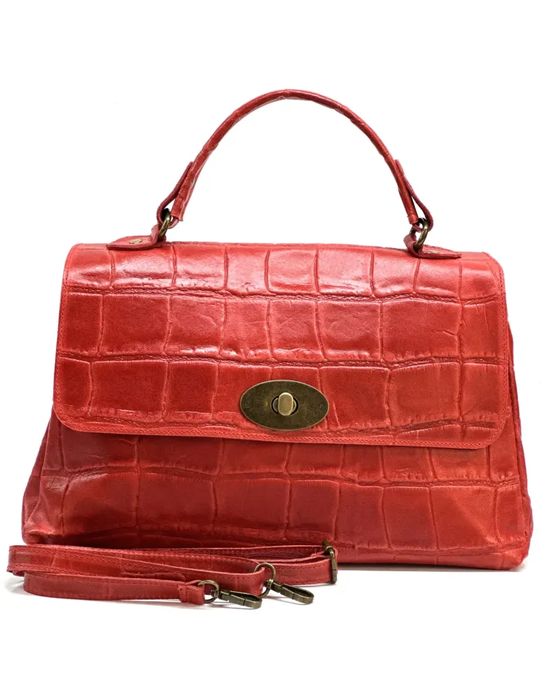 Betty – Crocodile Leather Postman