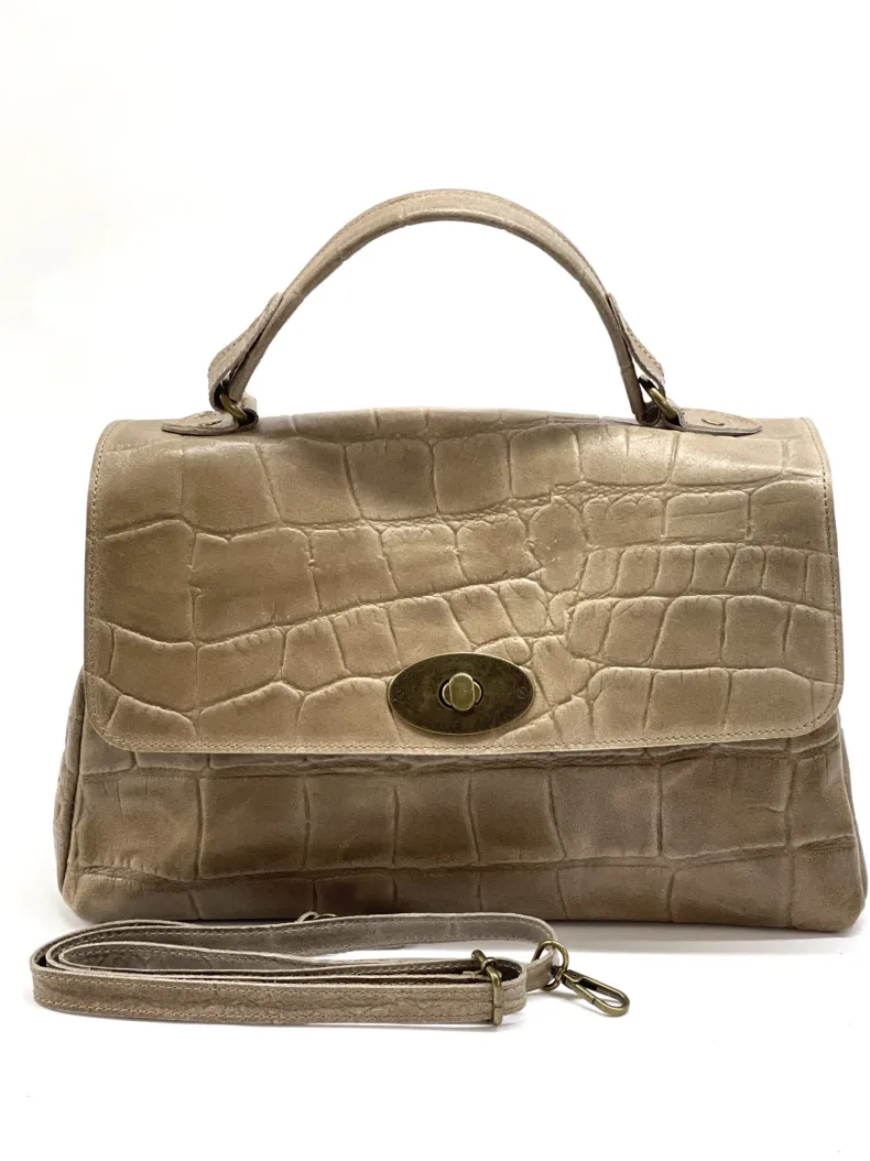 Betty – Crocodile Leather Postman