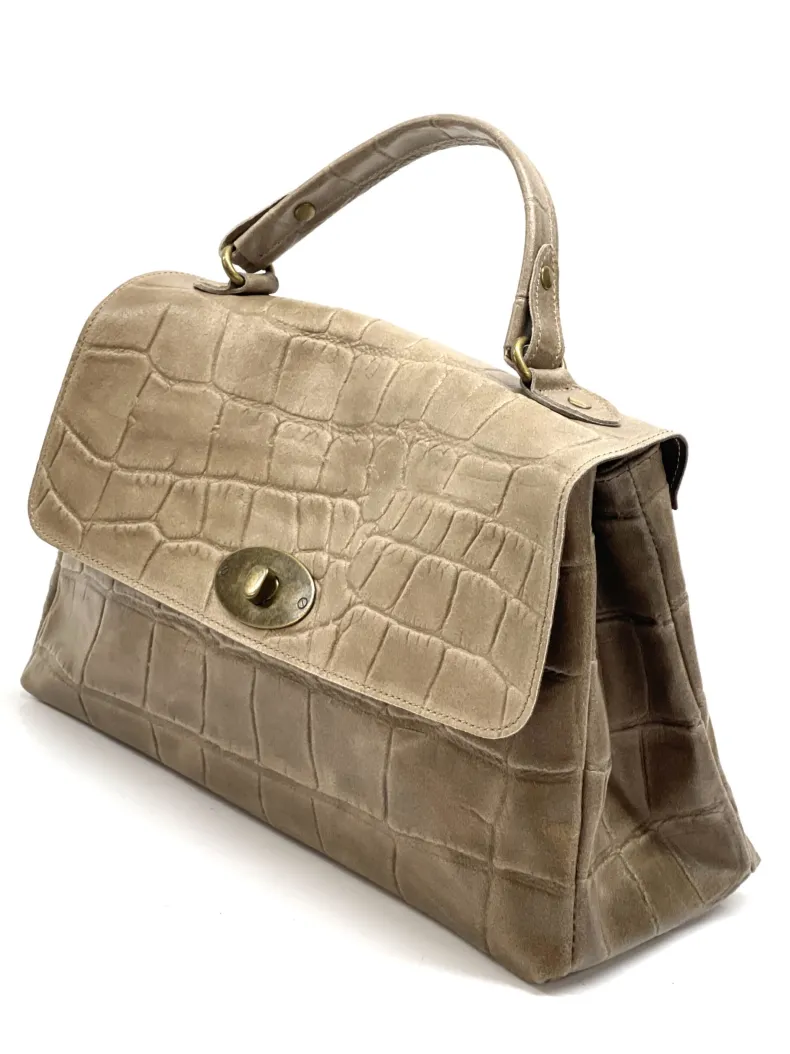 Betty – Crocodile Leather Postman