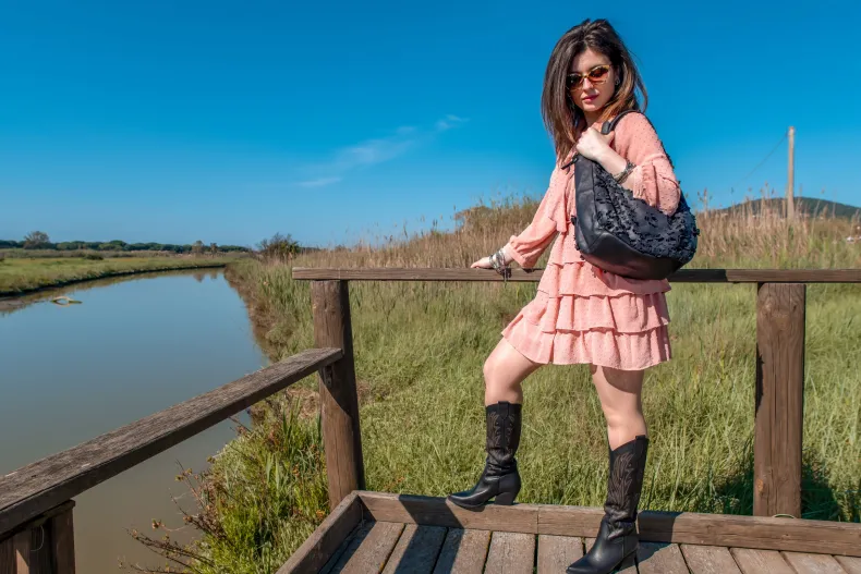 Big Lilac – Leather With Lasered Flowers