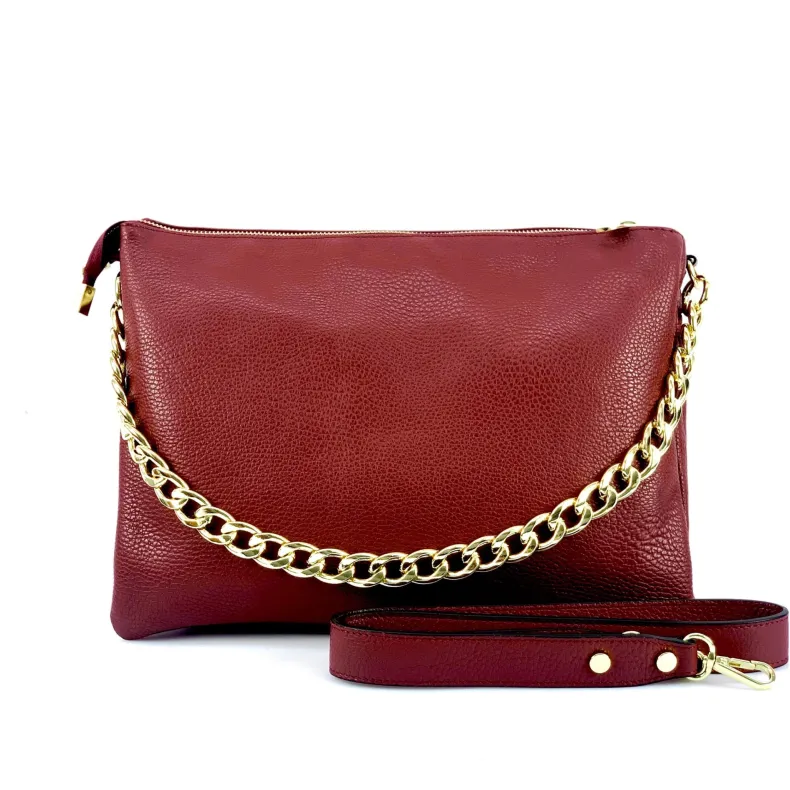 Big Pearl – Clutch With Three Compartments And Chain