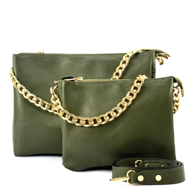 Big Pearl – Clutch With Three Compartments And Chain