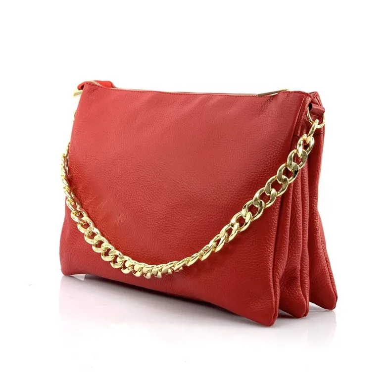 Big Pearl – Clutch With Three Compartments And Chain