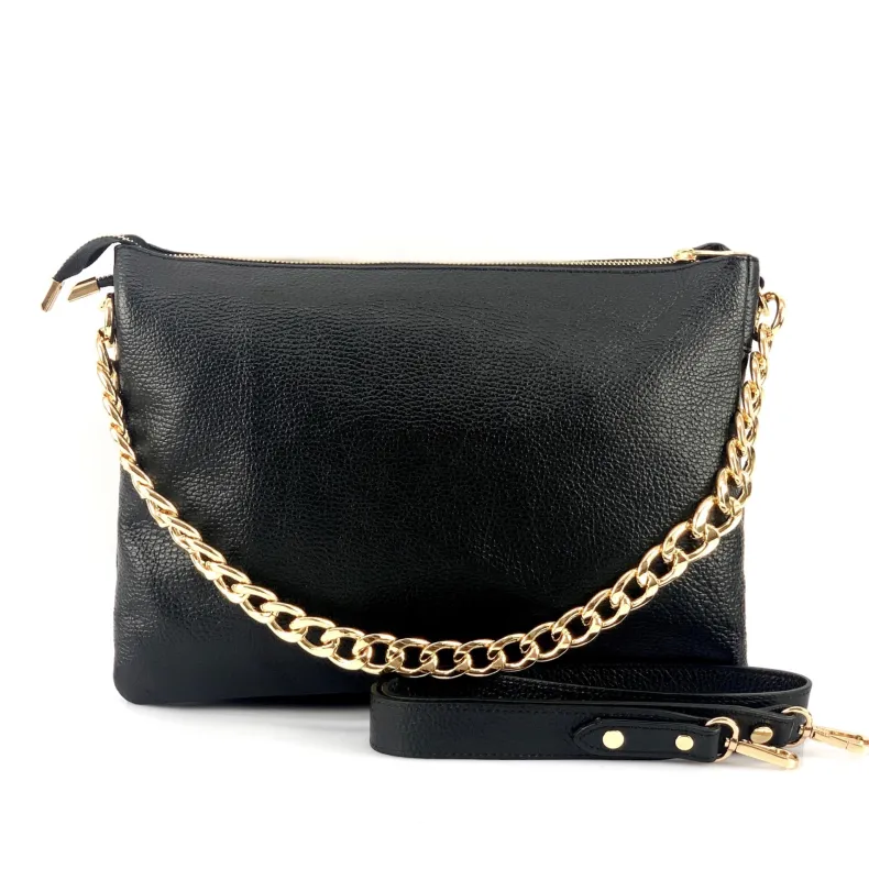 Big Pearl – Clutch With Three Compartments And Chain