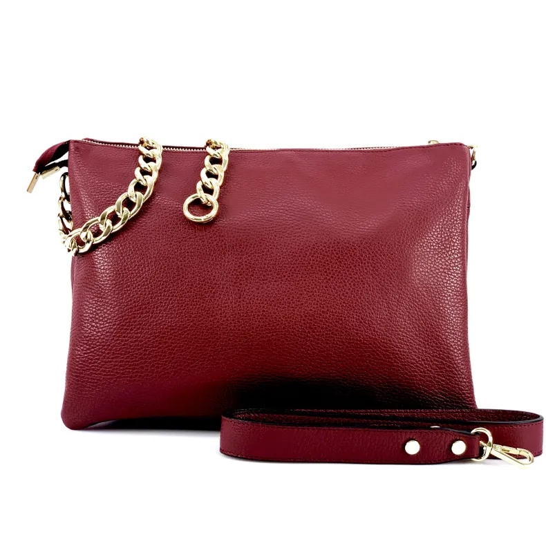 Big Pearl – Clutch With Three Compartments And Chain