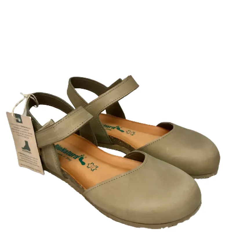 Bionatura Sandal Closed At The Toe In Mud-colored Leather