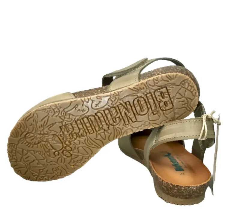 Bionatura Sandal Closed At The Toe In Mud-colored Leather