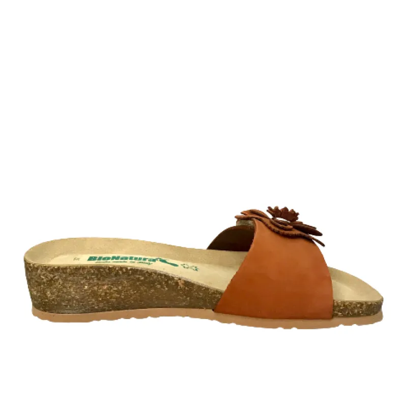 Bionatura Slipper With Rust Flower