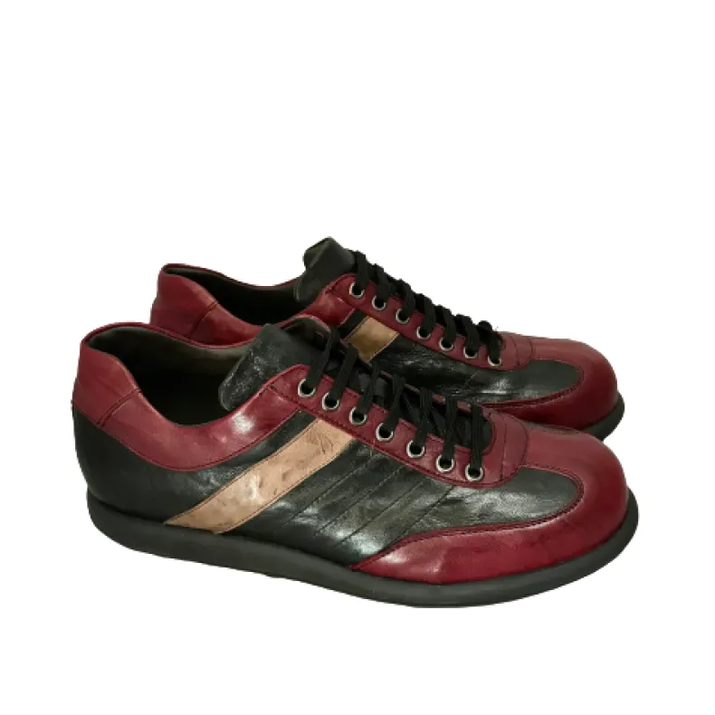 Black / Burgundy Handmade Sneaker