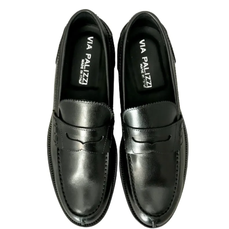 Black College Moccasin Stitched Blake