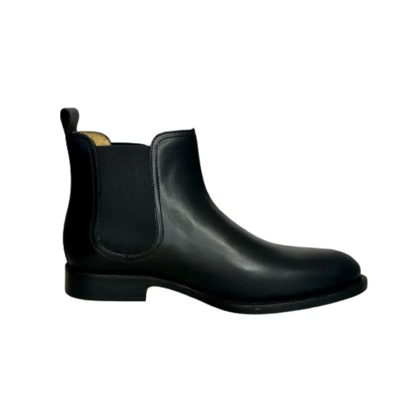 Black Handcrafted Beatles Boot Blake Stitched