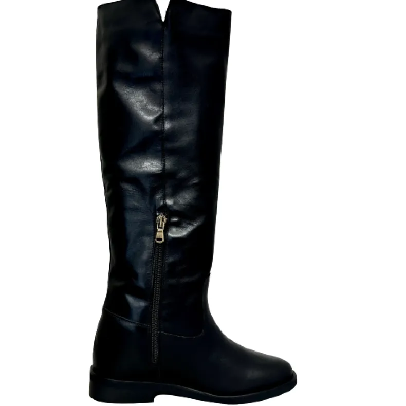 Black Handmade Boot With Internal Wedge