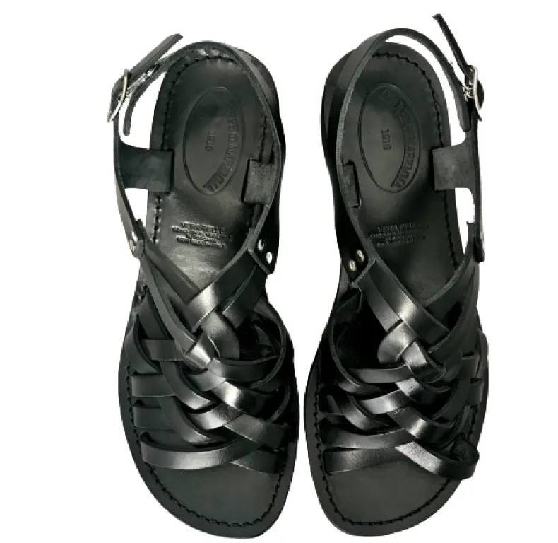Black Leather Sandal Mod. 5112