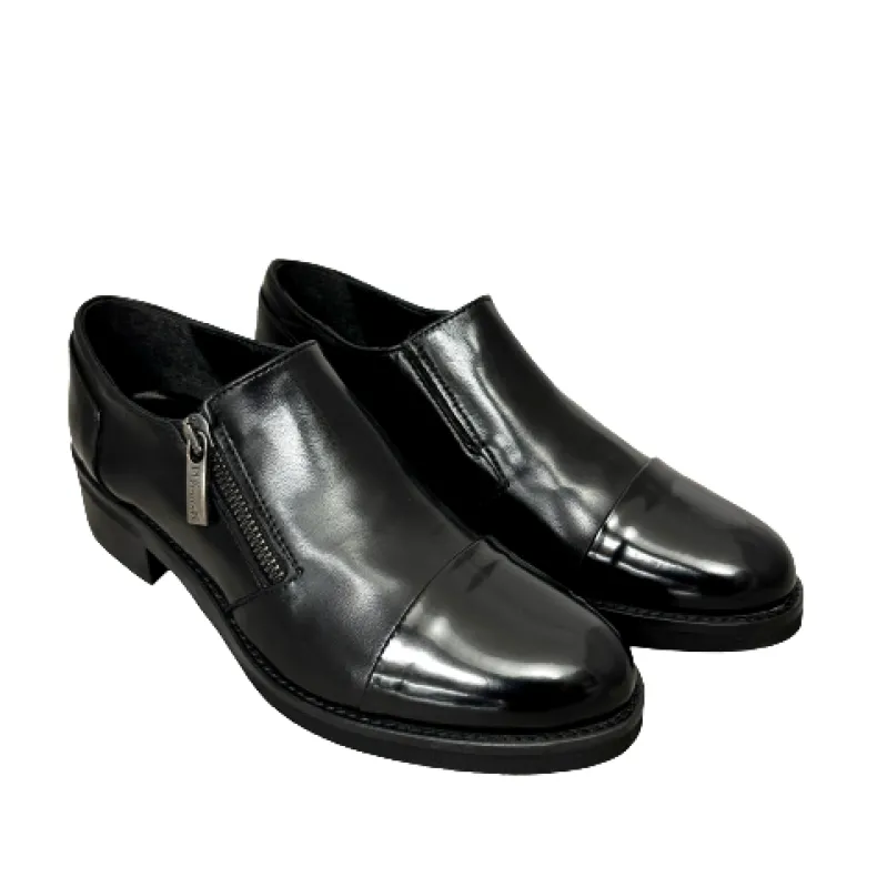 Black Leather Shoe With PFV Abraded Toe