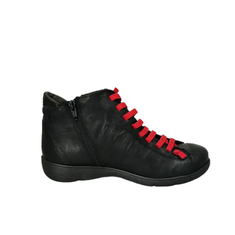 Black Leather Sneaker