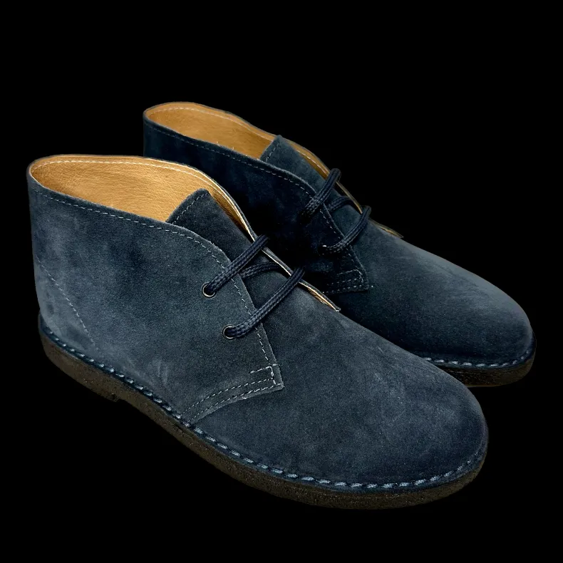 Blue Artisan Ankle Boot With Leather Interior