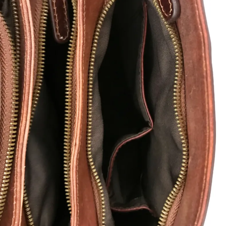 Brown Backpack With Padded Shoulder Straps