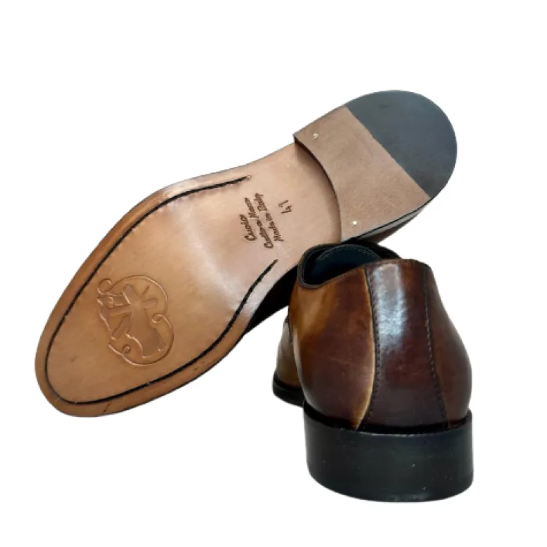 Brown Hand-stitched Shaded Brogues Blake