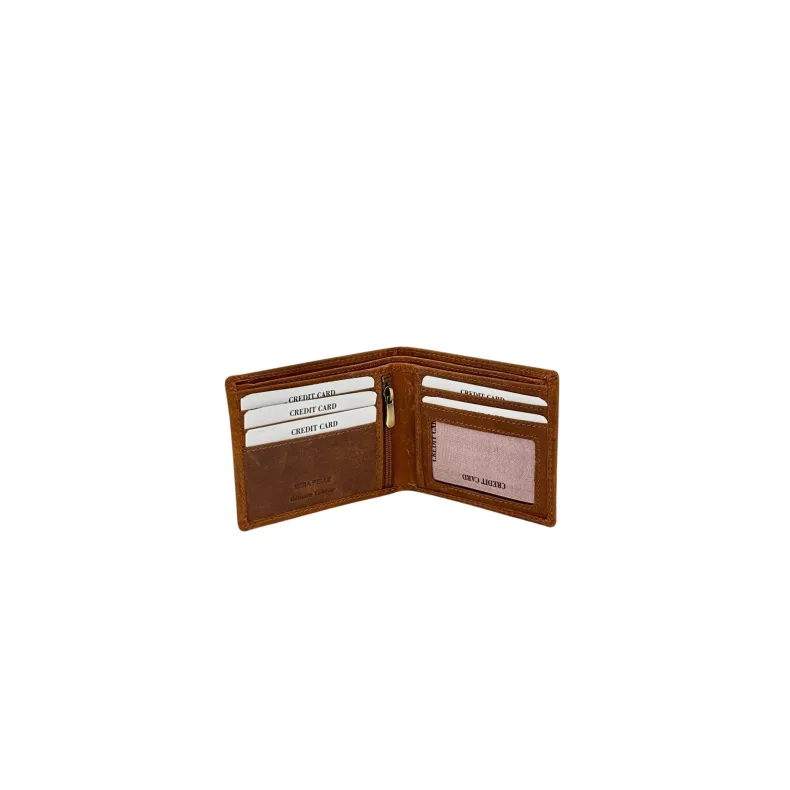 Brown Oiled Leather Wallet