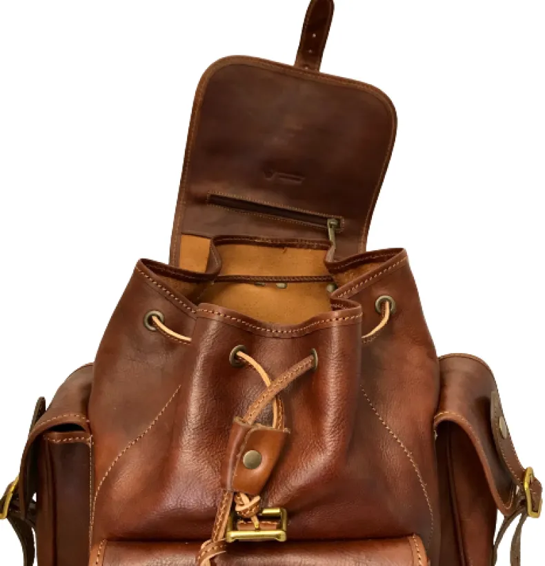 Brown Unisex Handcrafted Backpack