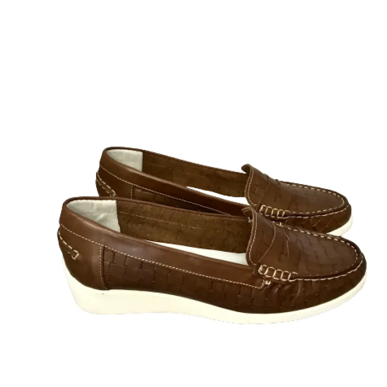 Brown Woven Moccasin