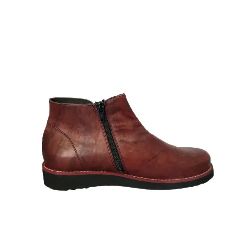 Burgundy Leather Sneakers