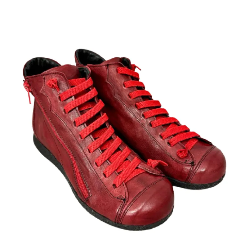 Burgundy Leather Sneaker