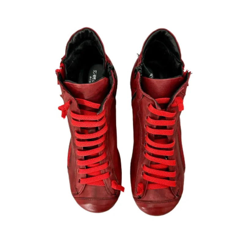 Burgundy Leather Sneaker