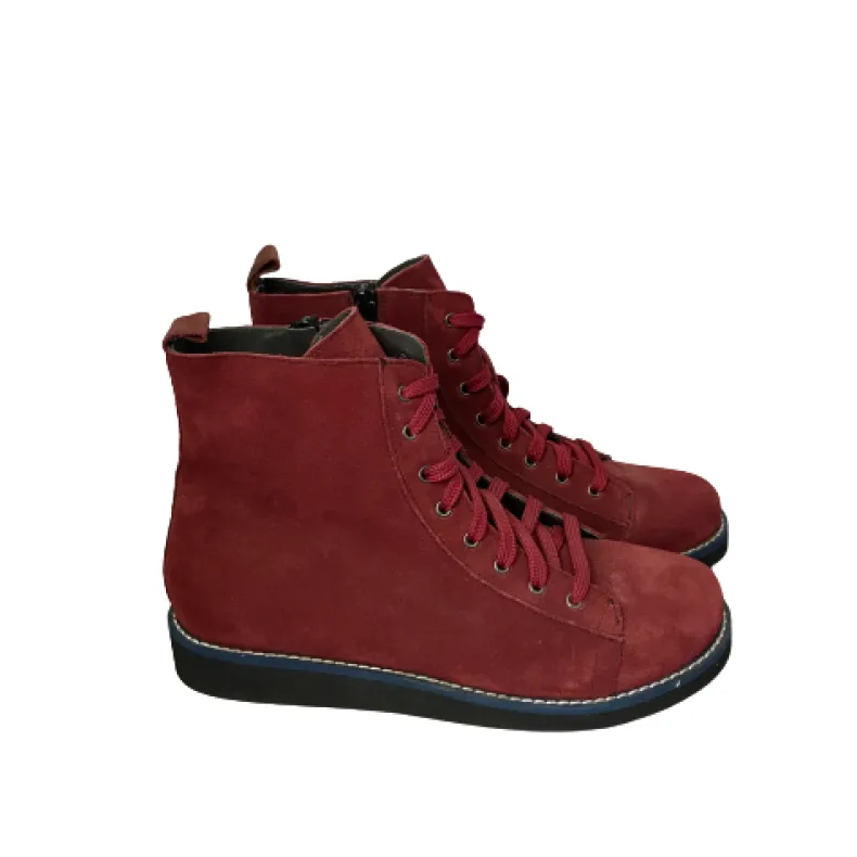 Burgundy Suede Sneakers