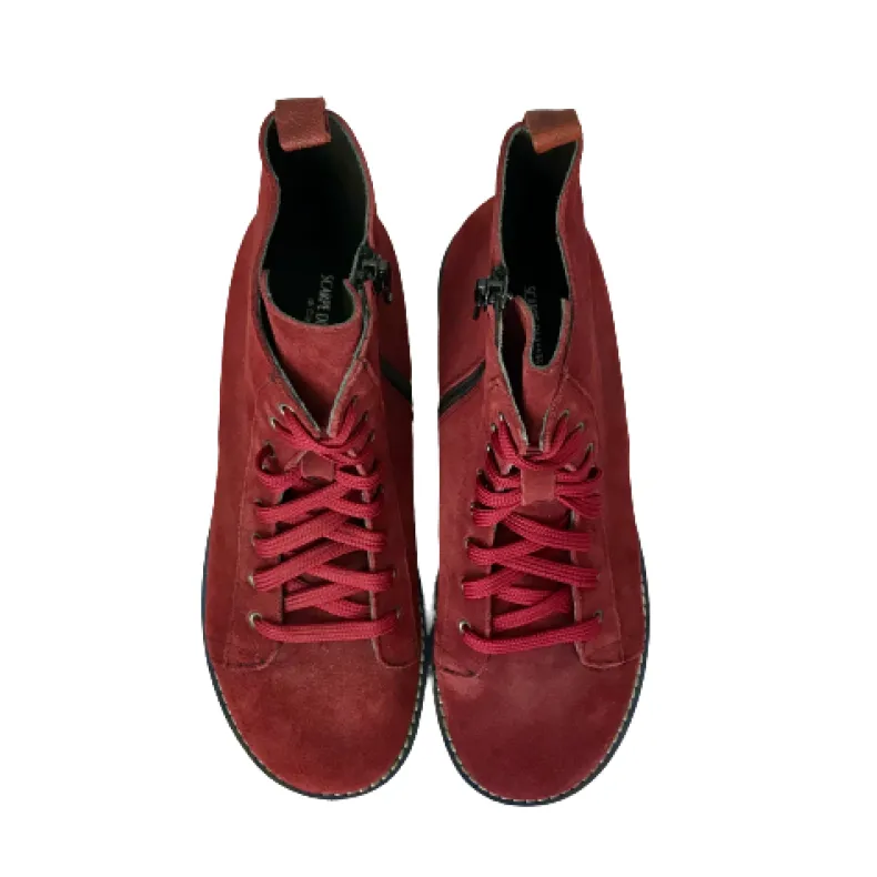 Burgundy Suede Sneakers
