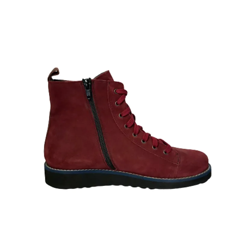 Burgundy Suede Sneakers