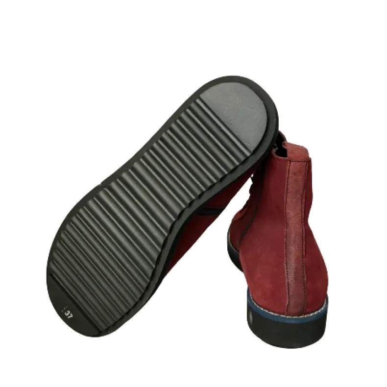 Burgundy Suede Sneakers