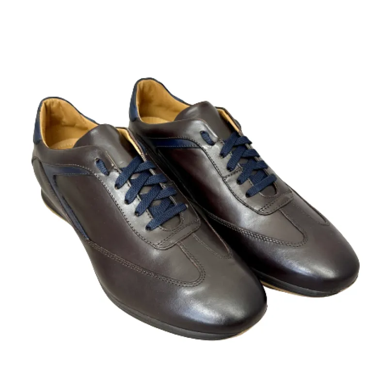 Chocolate And Blue Low-top Sneakers