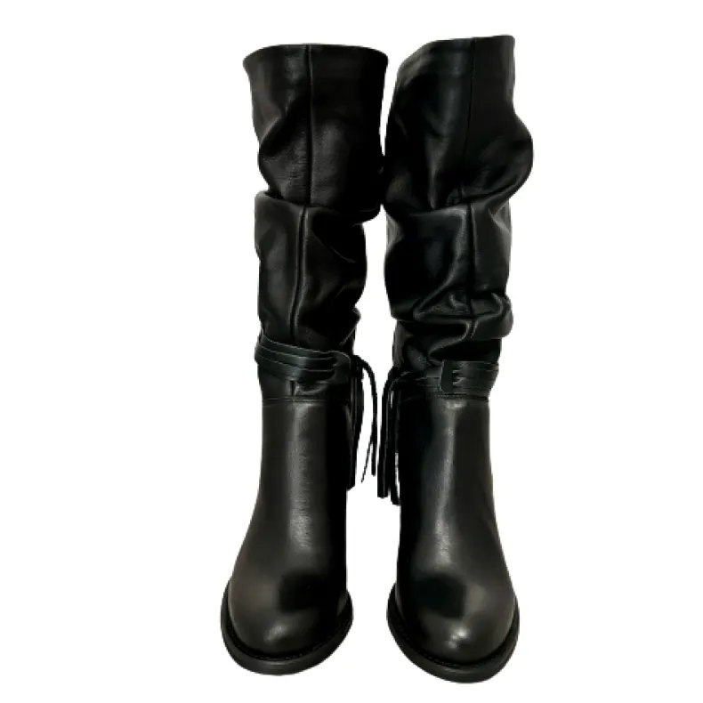 Crafted High Boot Curled Black