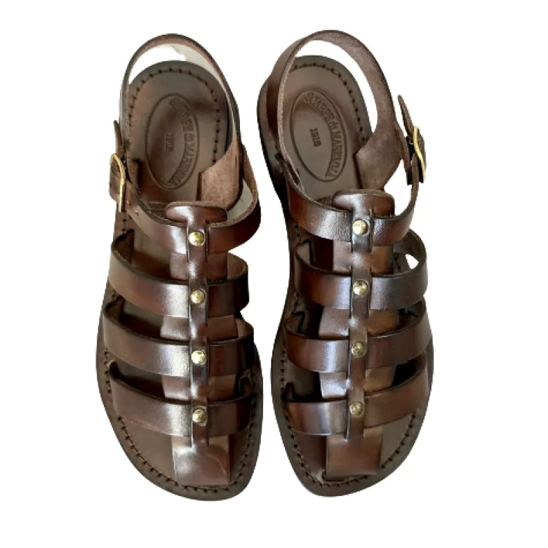 Dark Brown Leather Sandal Mod. 9933