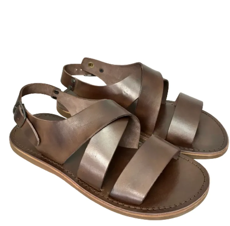 Dark Brown Leather Sandal Mod. 7005